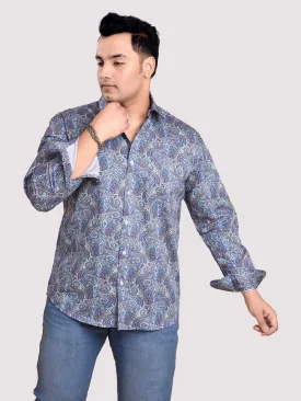 Tini Paisley Digital Printed Shirt Men's Plus Size