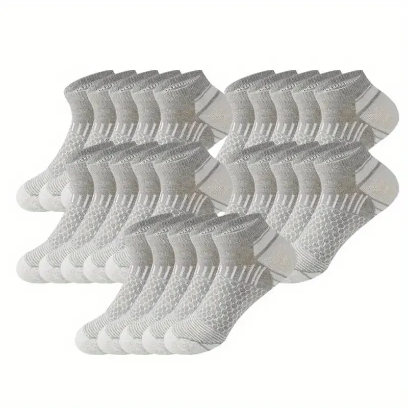 10-Pairs: Men's Athletic Ankle Socks