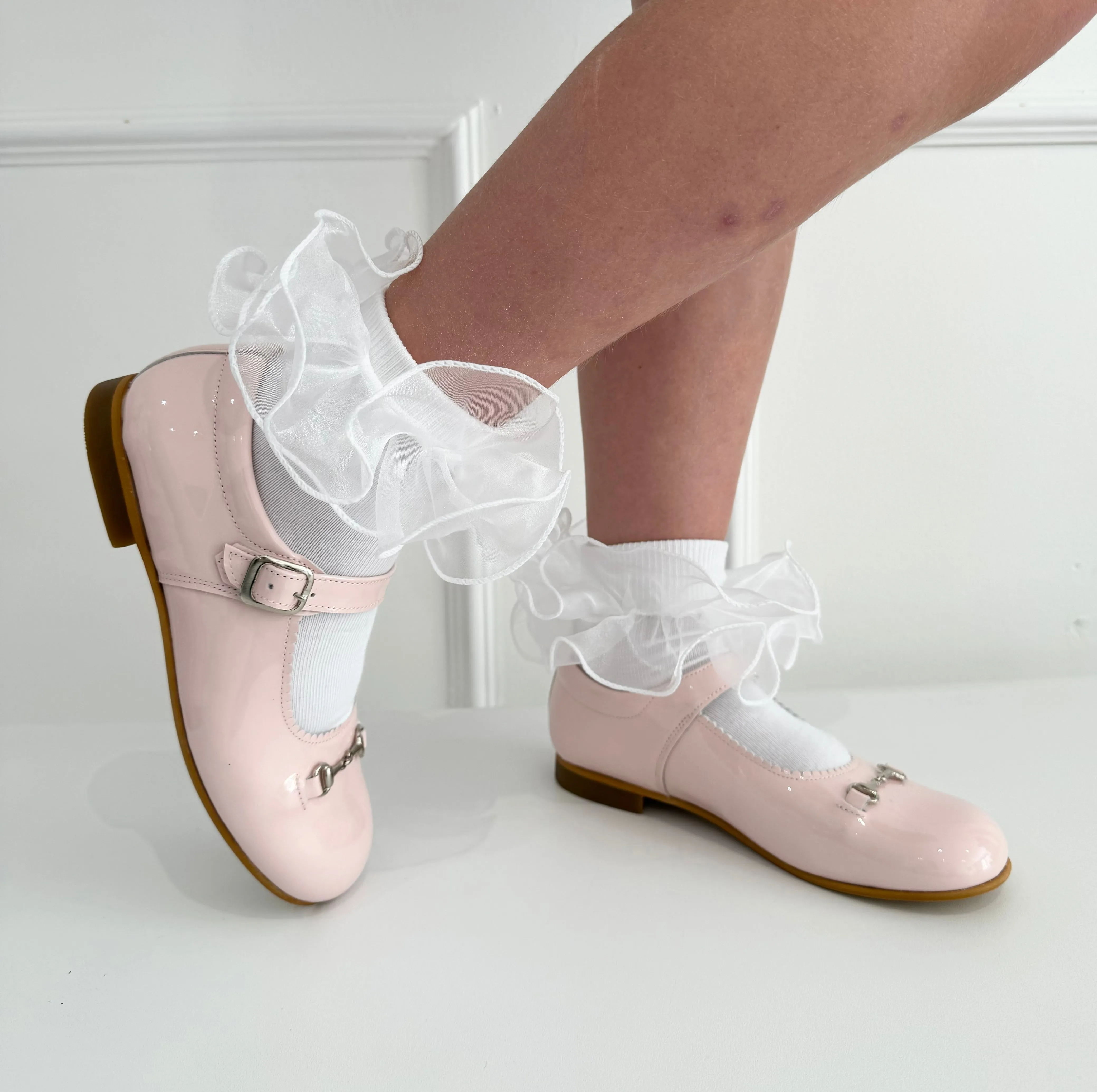 6270-2 Baby Pink Shoe with Horsebit Buckle