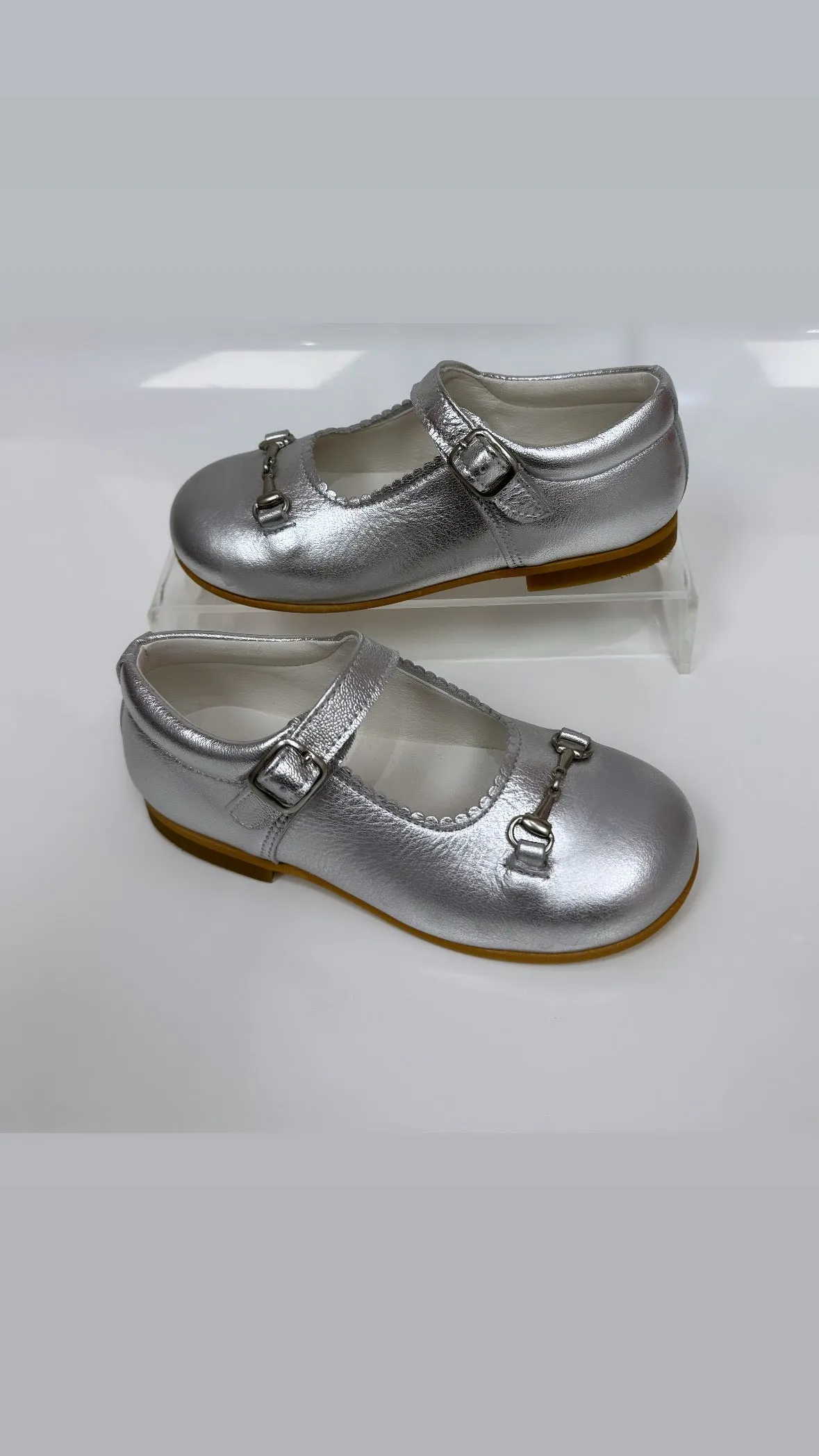 6270-2  Silver Shoe with Horsebit Buckle