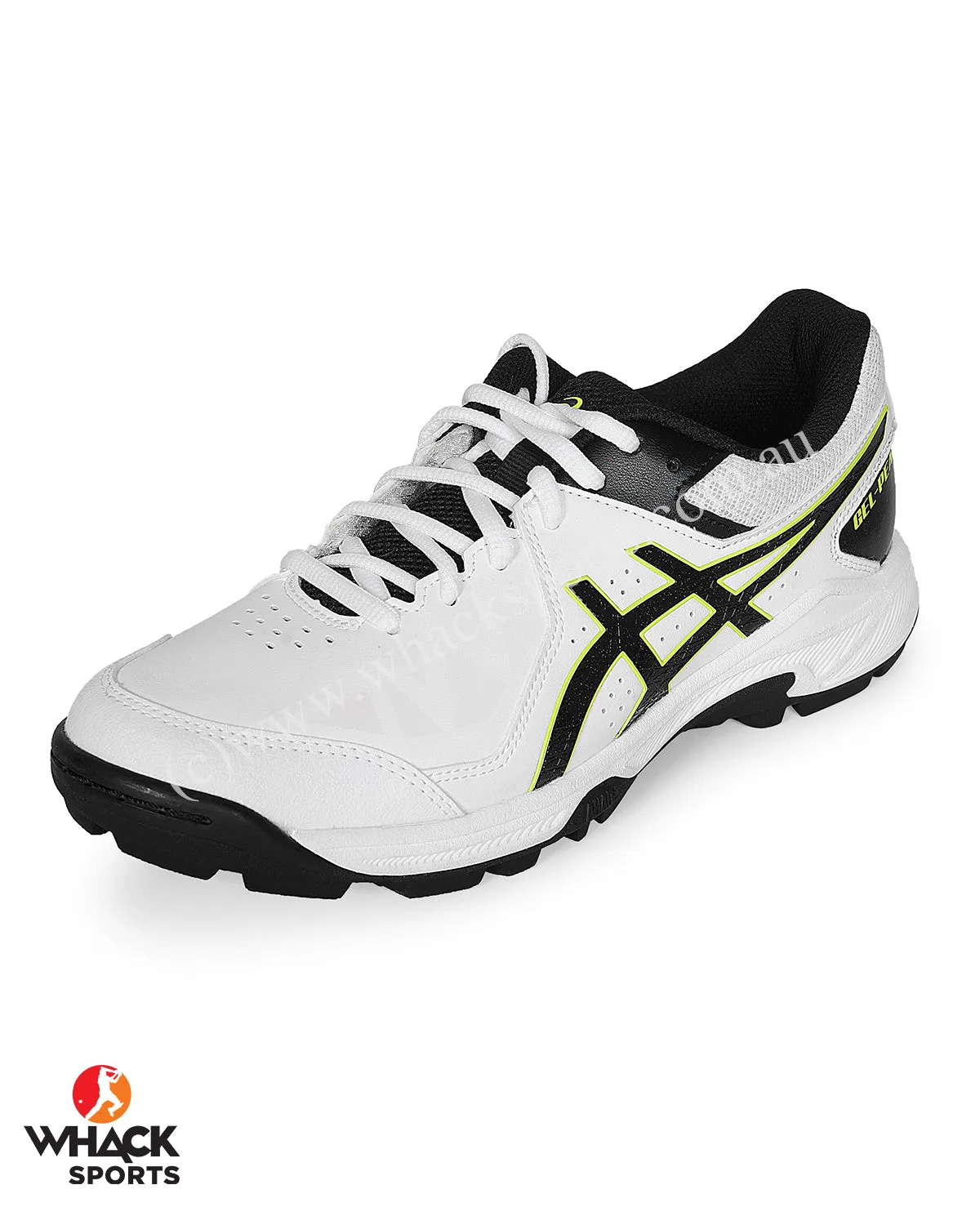 ASICS Gel Peake - Junior Rubber Cricket Shoes - White/Black