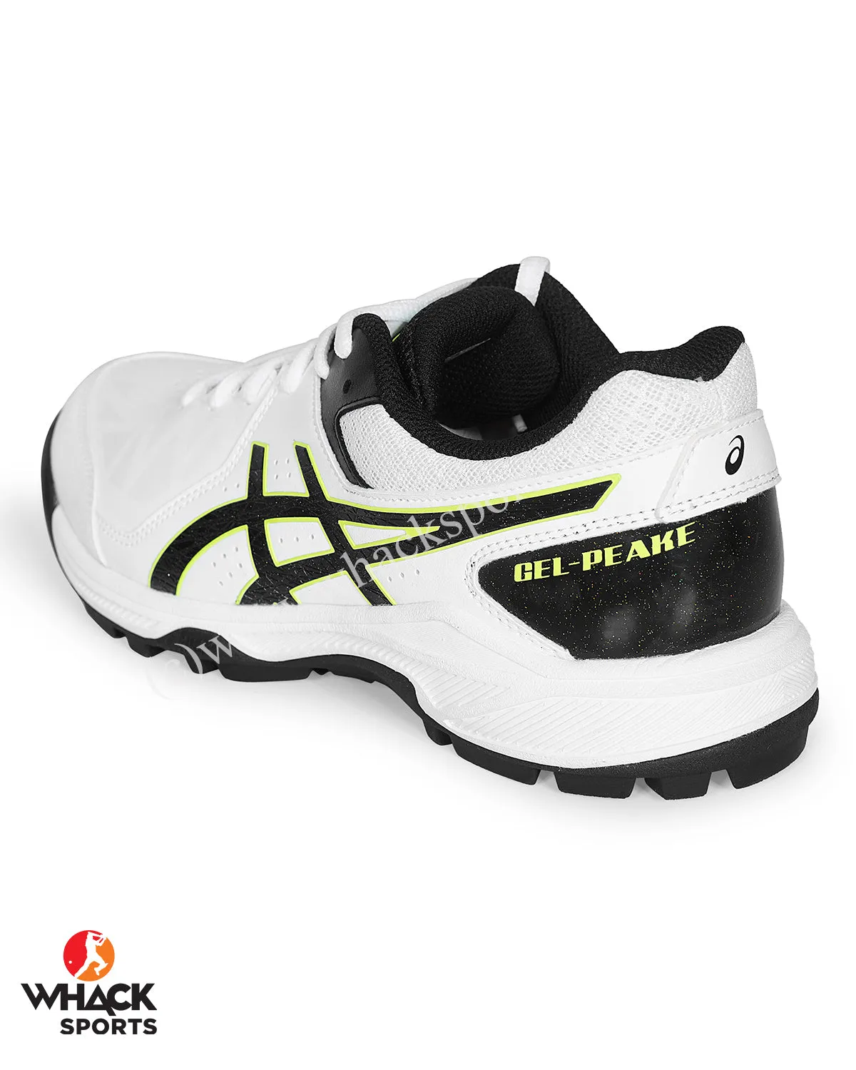 ASICS Gel Peake - Junior Rubber Cricket Shoes - White/Black