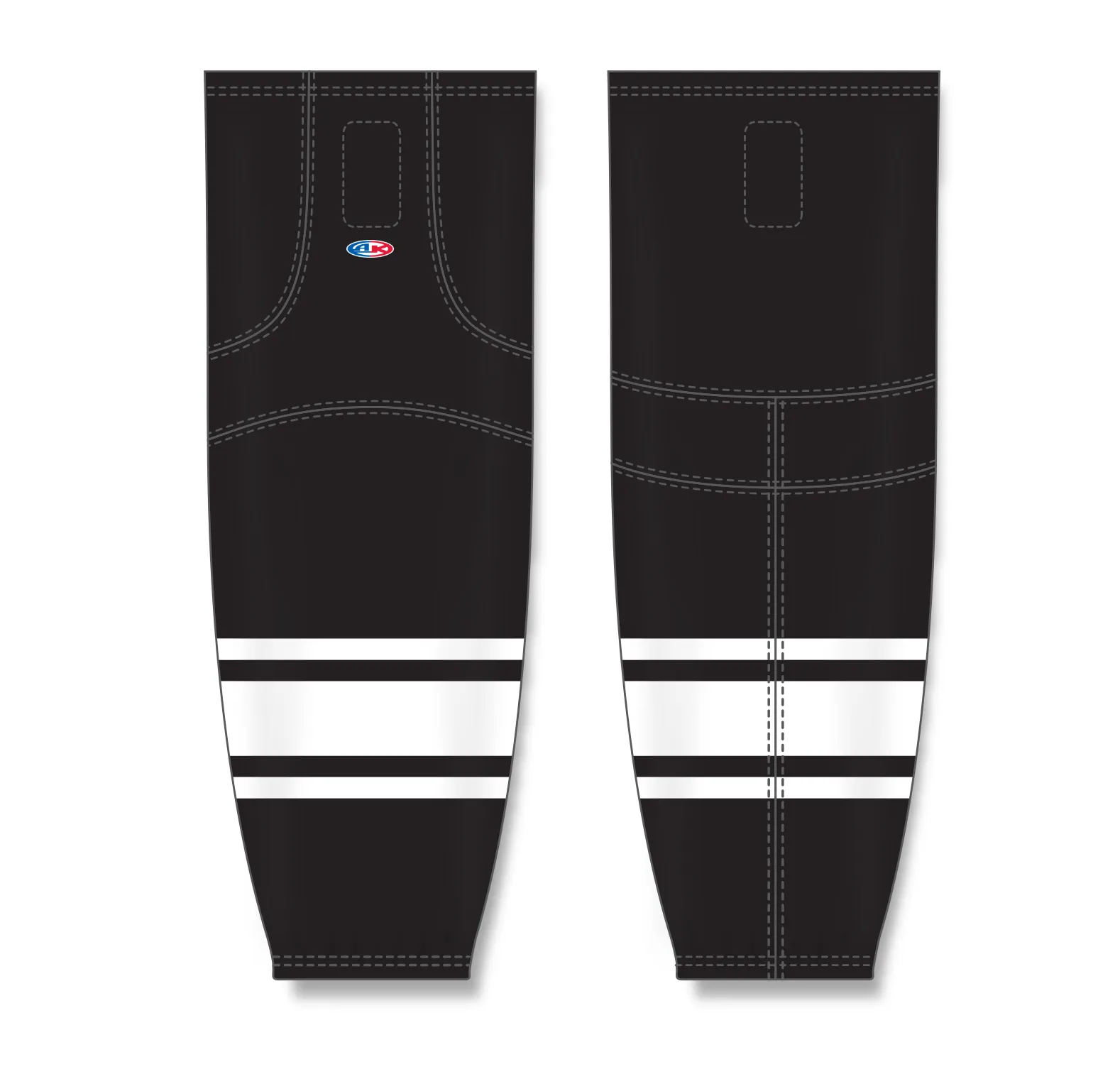 Athletic Knit (AK) HS2100-221 Black/White Mesh Ice Hockey Socks