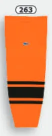 Athletic Knit (AK) HS2100-263 Orange/Black Mesh Ice Hockey Socks