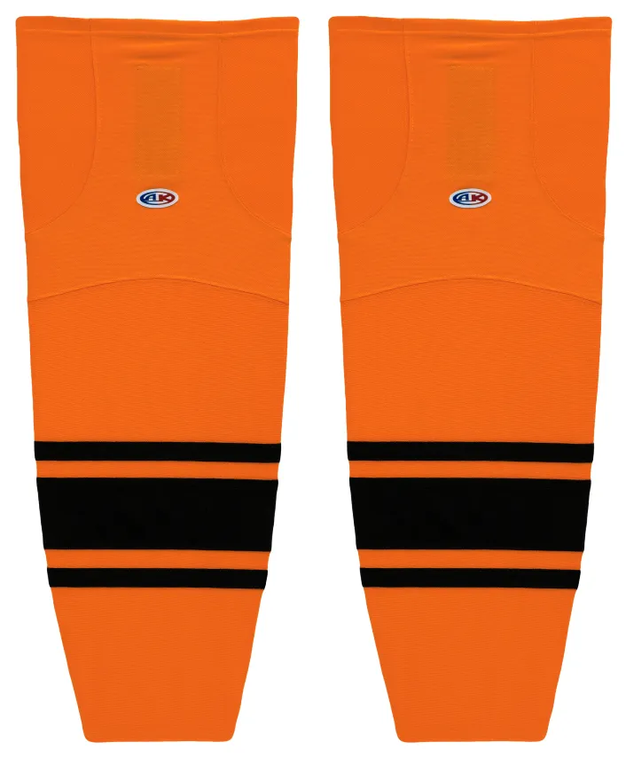 Athletic Knit (AK) HS2100-263 Orange/Black Mesh Ice Hockey Socks