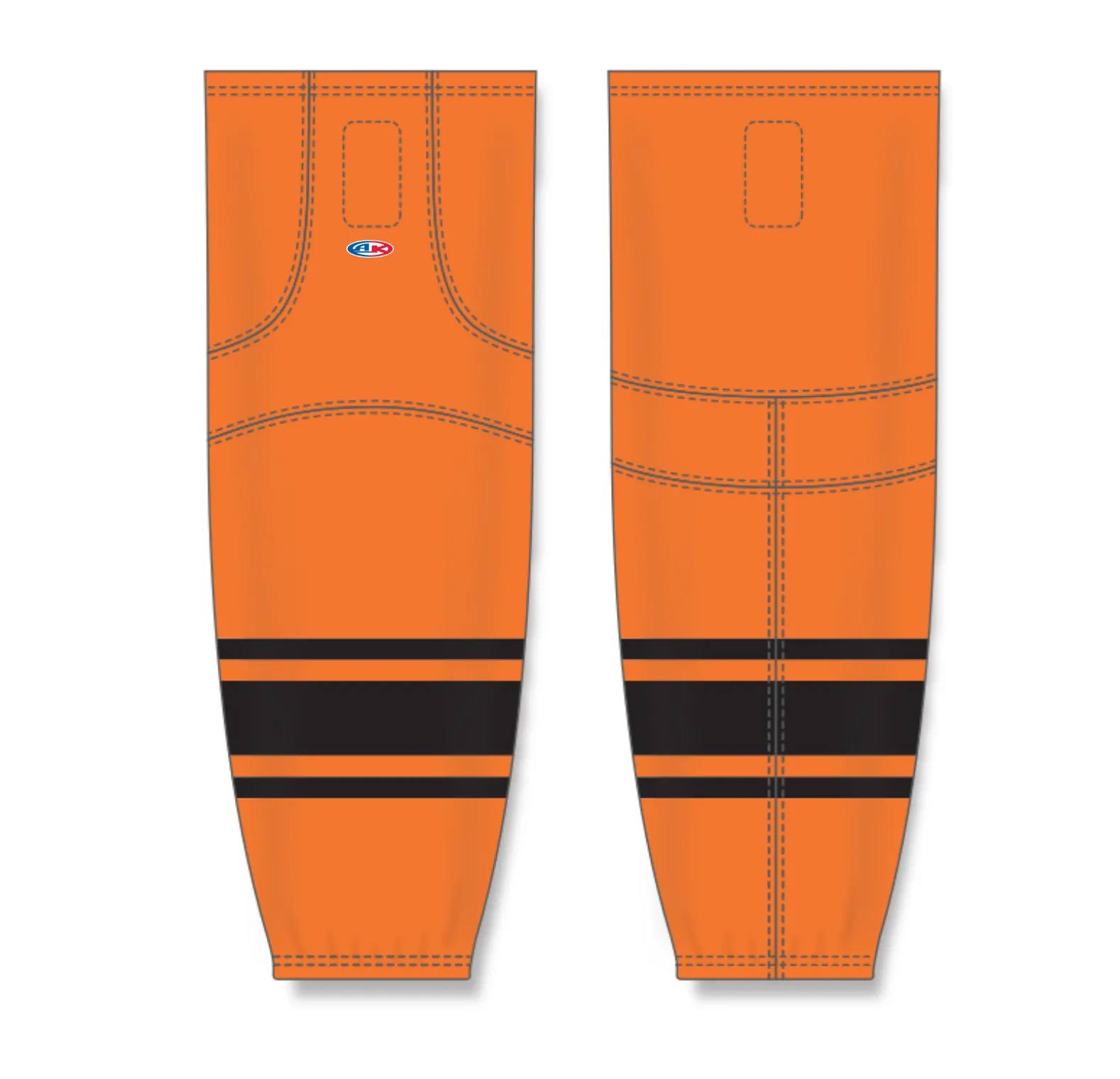 Athletic Knit (AK) HS2100-263 Orange/Black Mesh Ice Hockey Socks