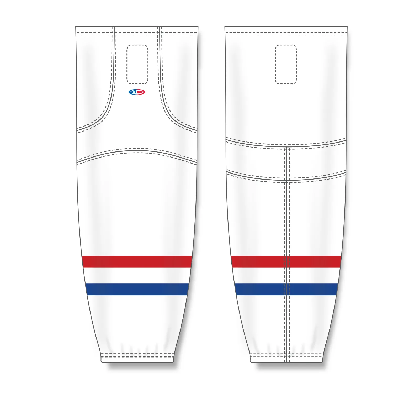 Athletic Knit (AK) HS2100-309 Spokane Chiefs White Mesh Ice Hockey Socks