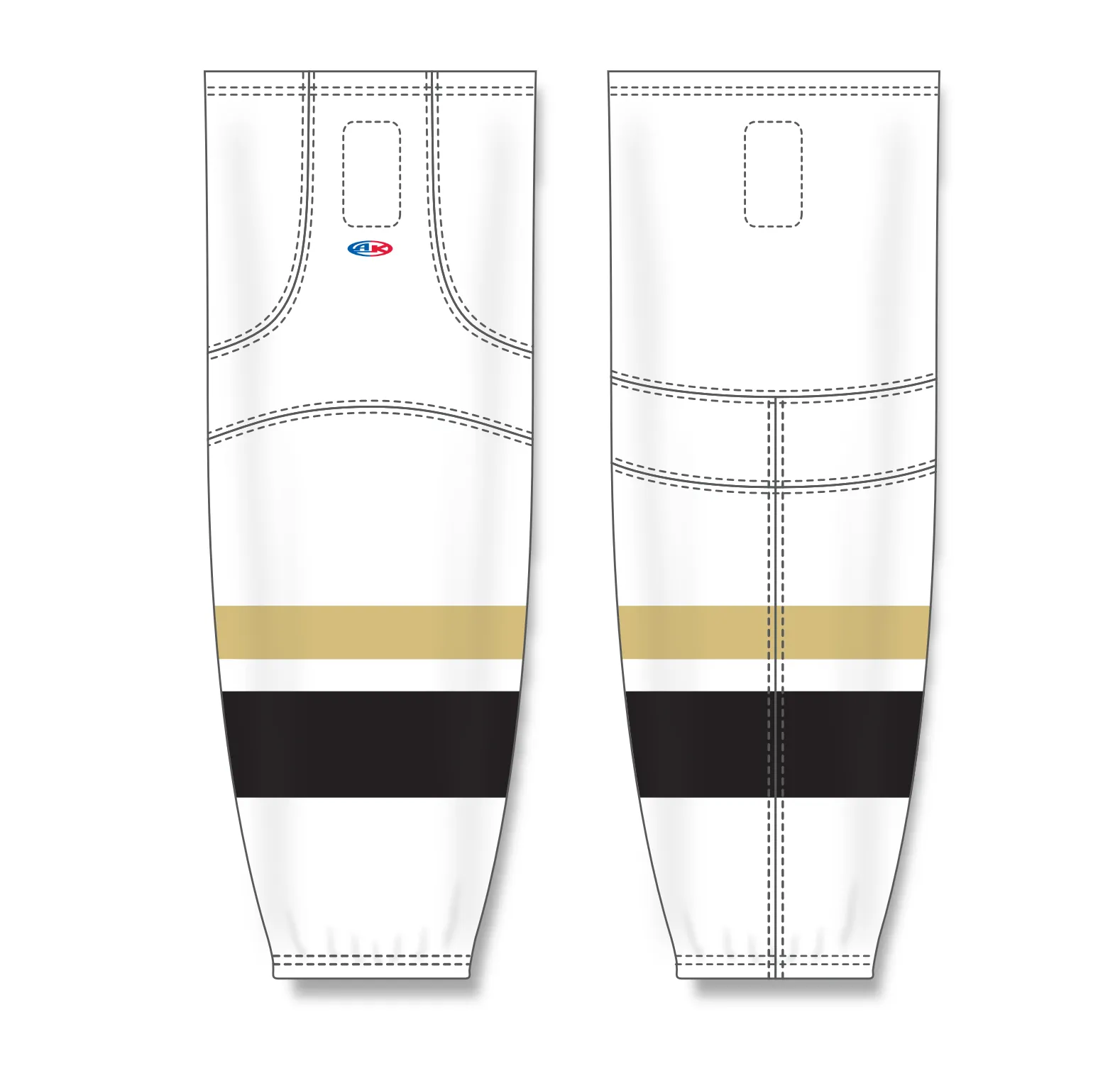 Athletic Knit (AK) HS2100-515 New Pittsburgh Penguins Third White Mesh Ice Hockey Socks