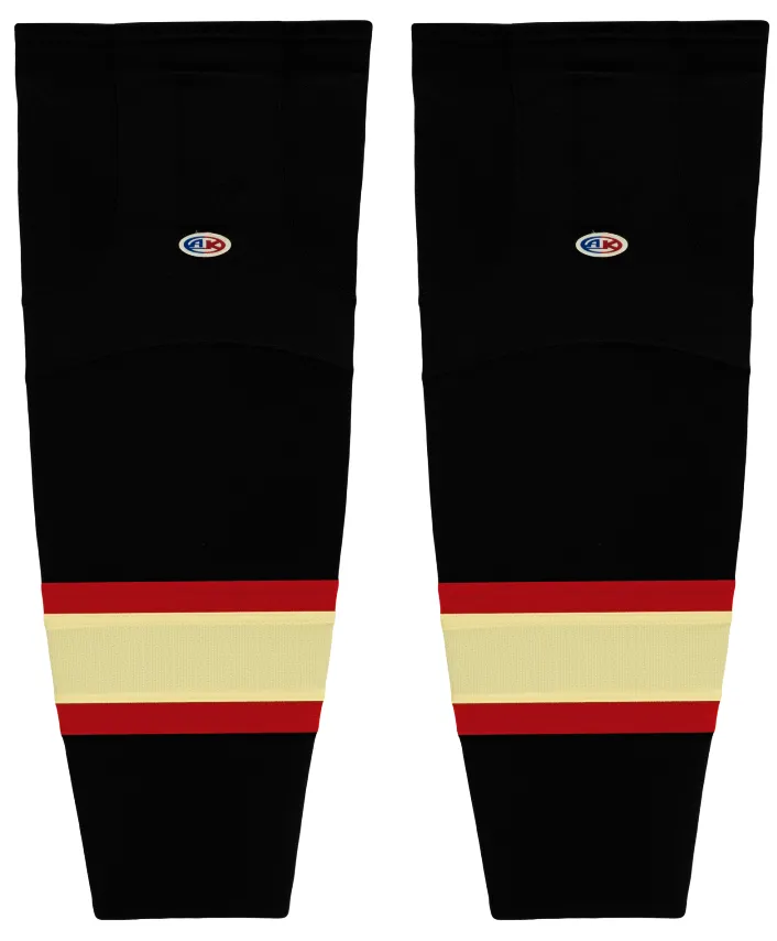 Athletic Knit (AK) HS2100-715 Chicago Blackhawks Winter Classic Black Mesh Ice Hockey Socks