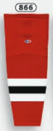 Athletic Knit (AK) HS2100-866 2017 New Jersey Devils Red Mesh Ice Hockey Socks