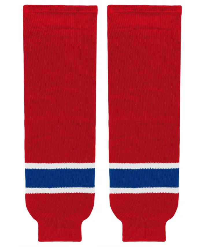 Athletic Knit (AK) HS630-308 Edmonton Oil Kings Red Knit Ice Hockey Socks