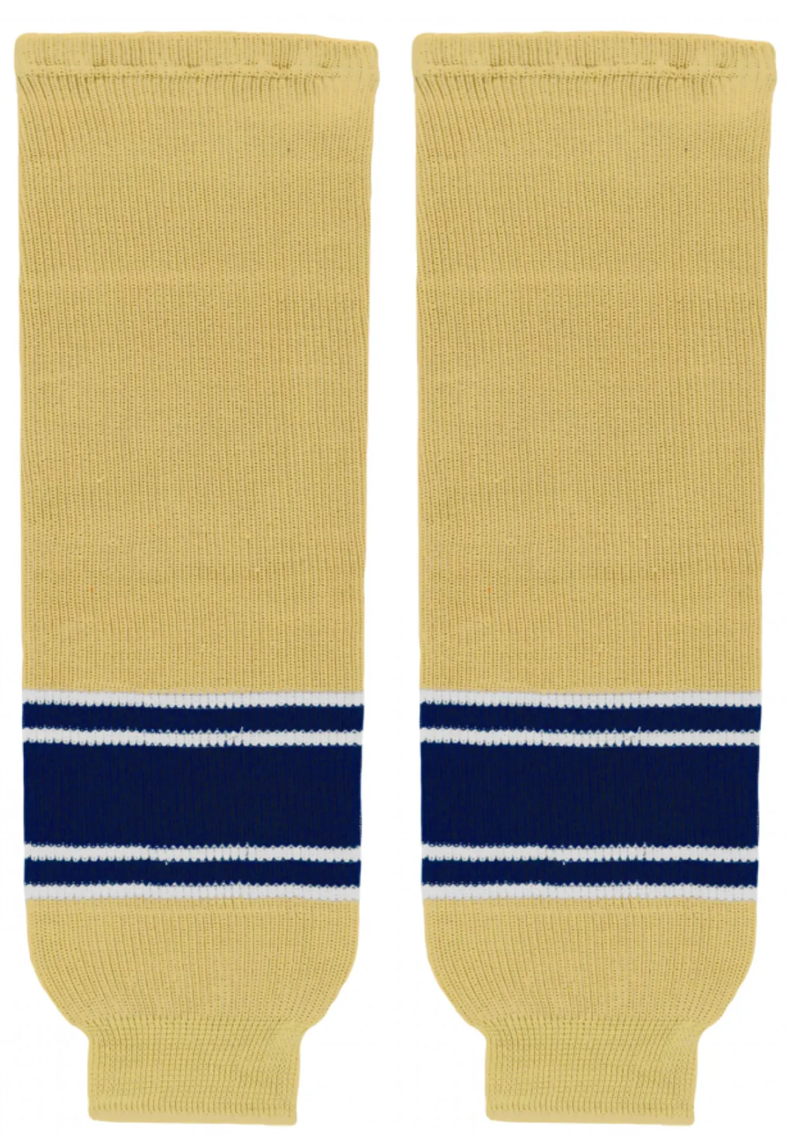 Athletic Knit (AK) HS630-522 University of Notre Dame Fighting Irish Vegas Gold Knit Ice Hockey Socks