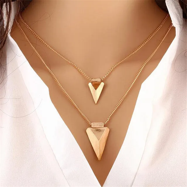 BYSPT Ethnic Coins Necklace Women Leaves Triangle Bar Round Chokers Statement Necklace multilayer Vintage Jewelry