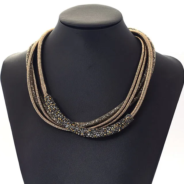 Crystal Rhinestone Dust Necklace