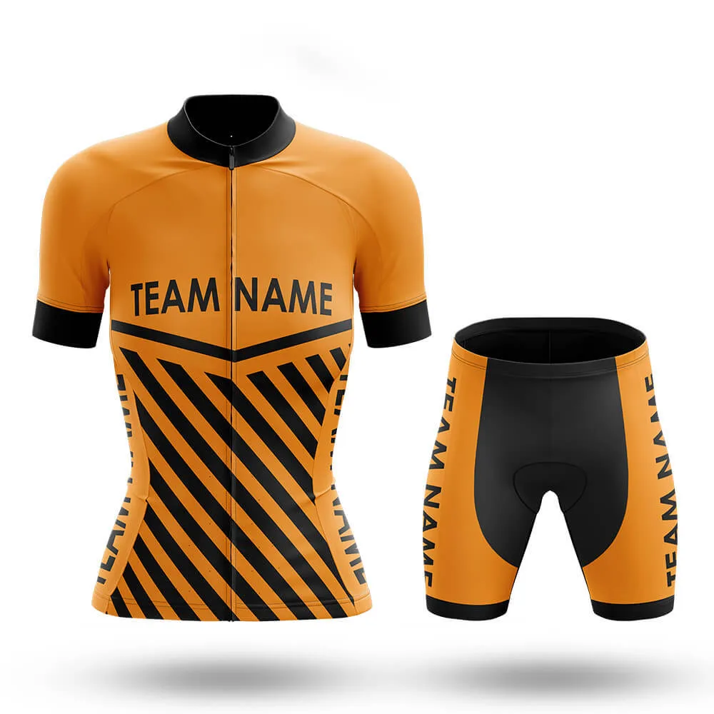 Custom Team Name M3 Orange - Women's Cycling Kit