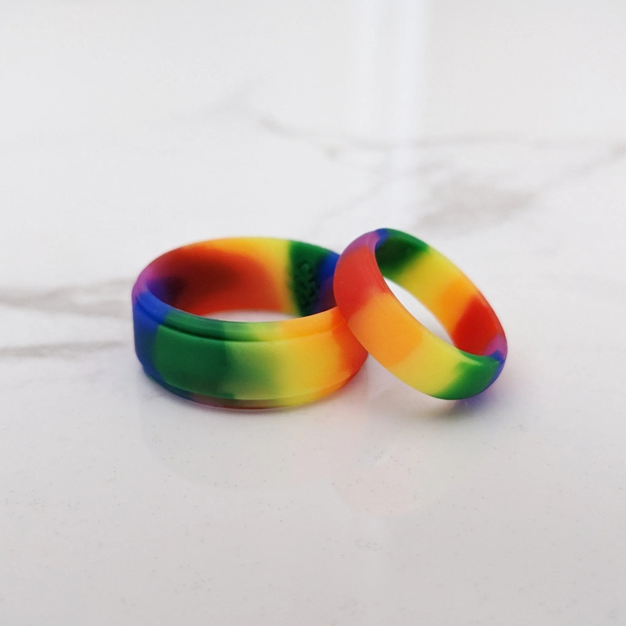 Double Rainbow Breathable Silicone Ring