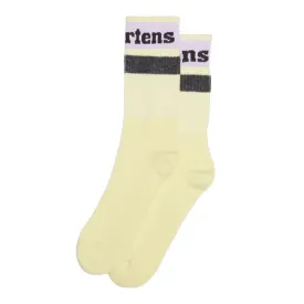 Dr Martens Socks Athletic Logo Lemon Purple