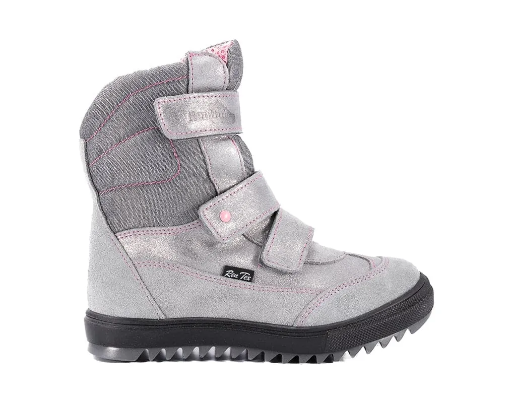 Girls Winter Boot Silver Gloss