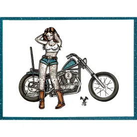 Ironhead Chopper Pinup Painting