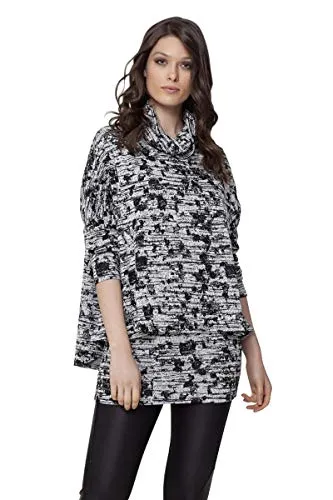 Isle Apparel - Merchants, 3/4 Sleeve, Cowl Neck Ladies Double Layer Trendy Tunic Top