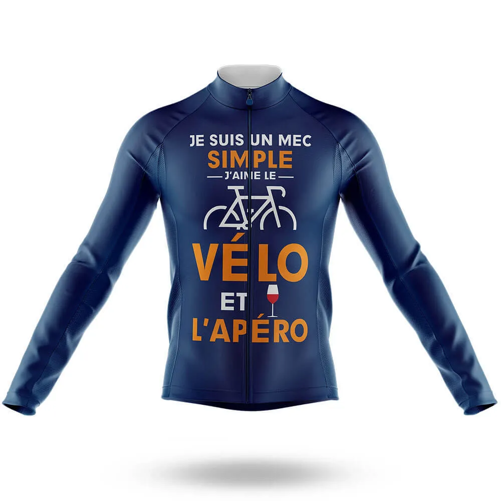 Je Suis Un Mec Simple - Navy - Men's Cycling Kit