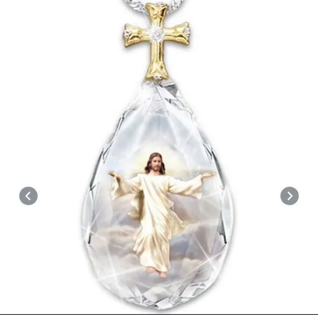 Jesus Christ Cross Pendant Necklaces Alloy Bead Long Chain Mens Women Virgin Mary Christian Fashion Jewelry Rosary Necklace