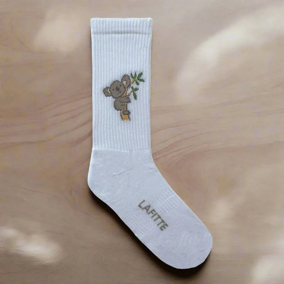 Koala Athletic Crew Sock in White - Aussie Made