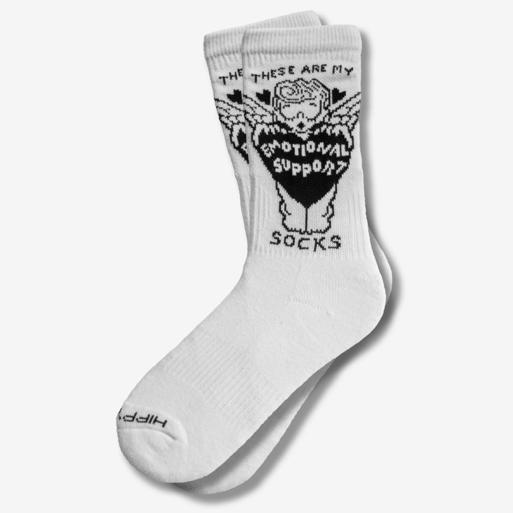 @Midnite_Tremors - Emotional Support Socks - Bleach White