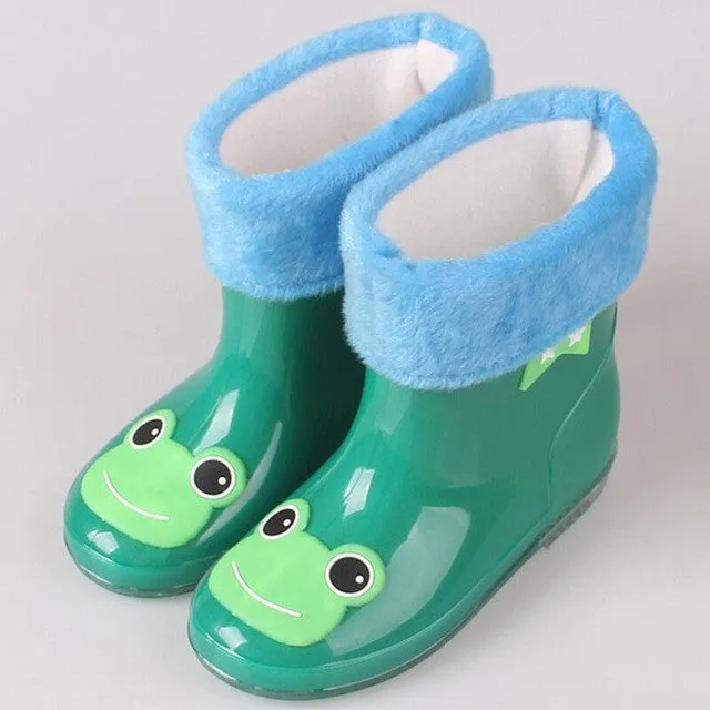 New Coming Rain Boots Warm Rain Boots For Boys And Girls Cartoon Children Fashion Rubber Baby Shoes Toddler For Kids Shoes