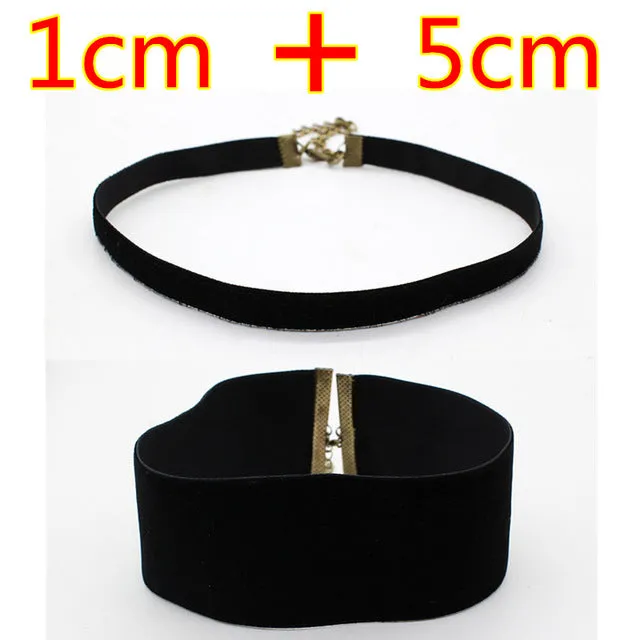 New Fashion Lady Simply Tattoo Collor Black Sexy Choker Necklace For Women Gothic Handmade Retro Statement Jewelry Ras De Cou