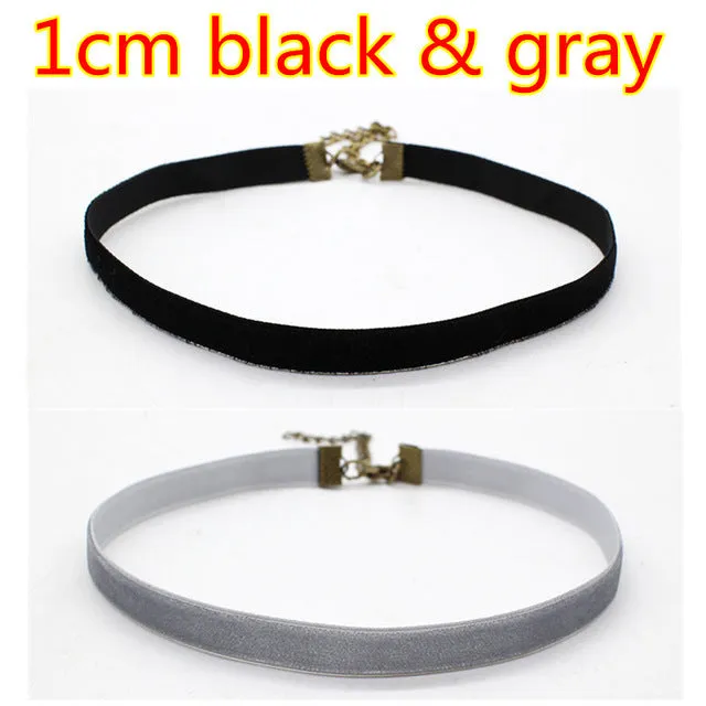 New Fashion Lady Simply Tattoo Collor Black Sexy Choker Necklace For Women Gothic Handmade Retro Statement Jewelry Ras De Cou