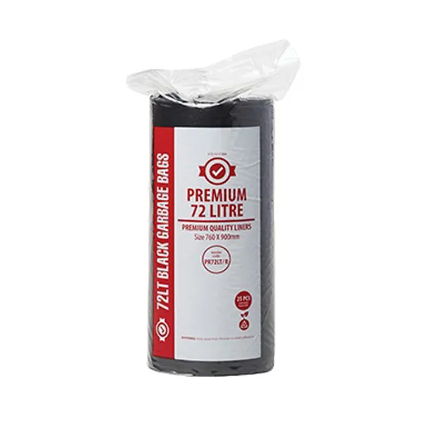 Premium Heavy Duty 72Lt Black Bin Liners in a Roll