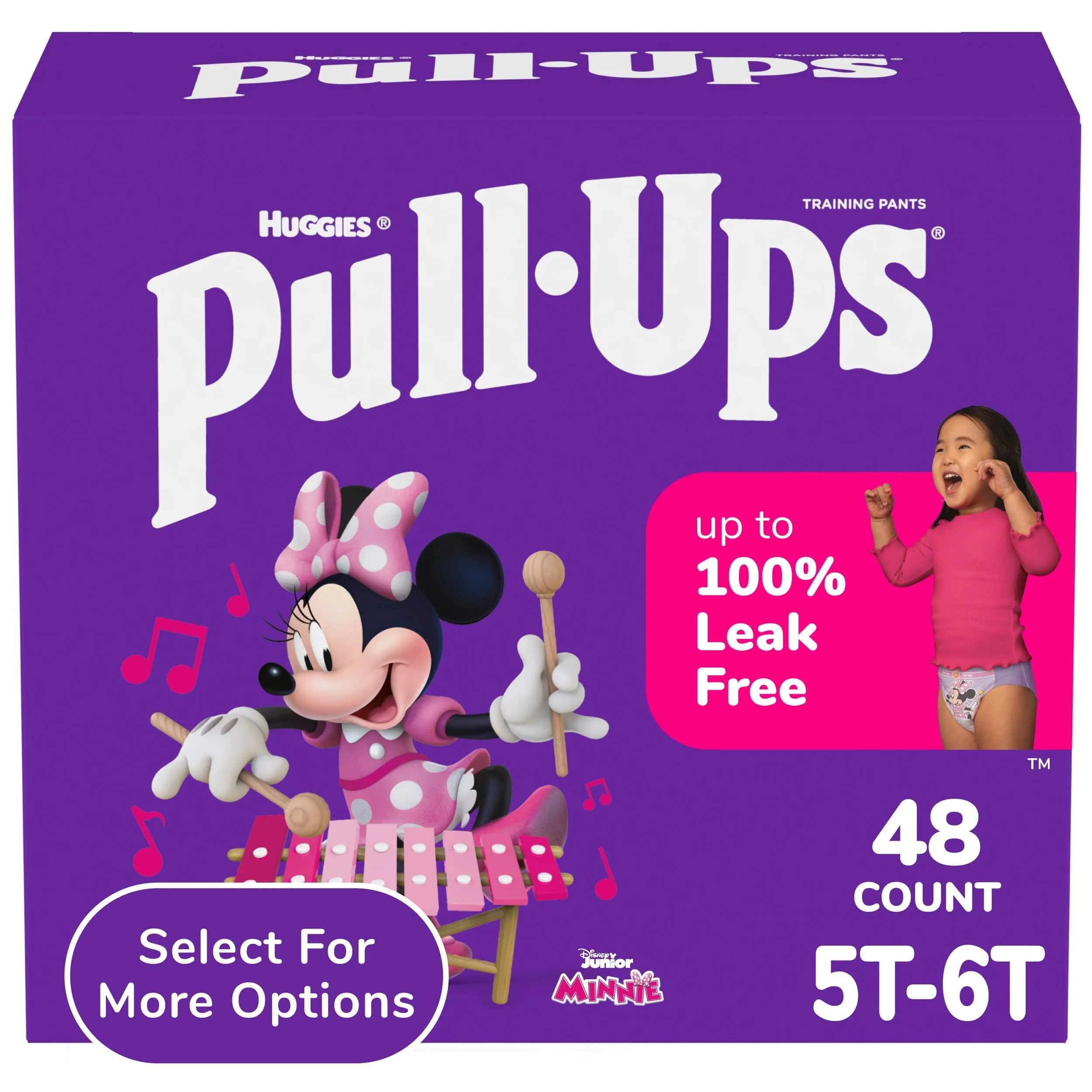 Pull-Ups Girls' Potty Training Pants, 5T-6T (50  lbs), 48 Count