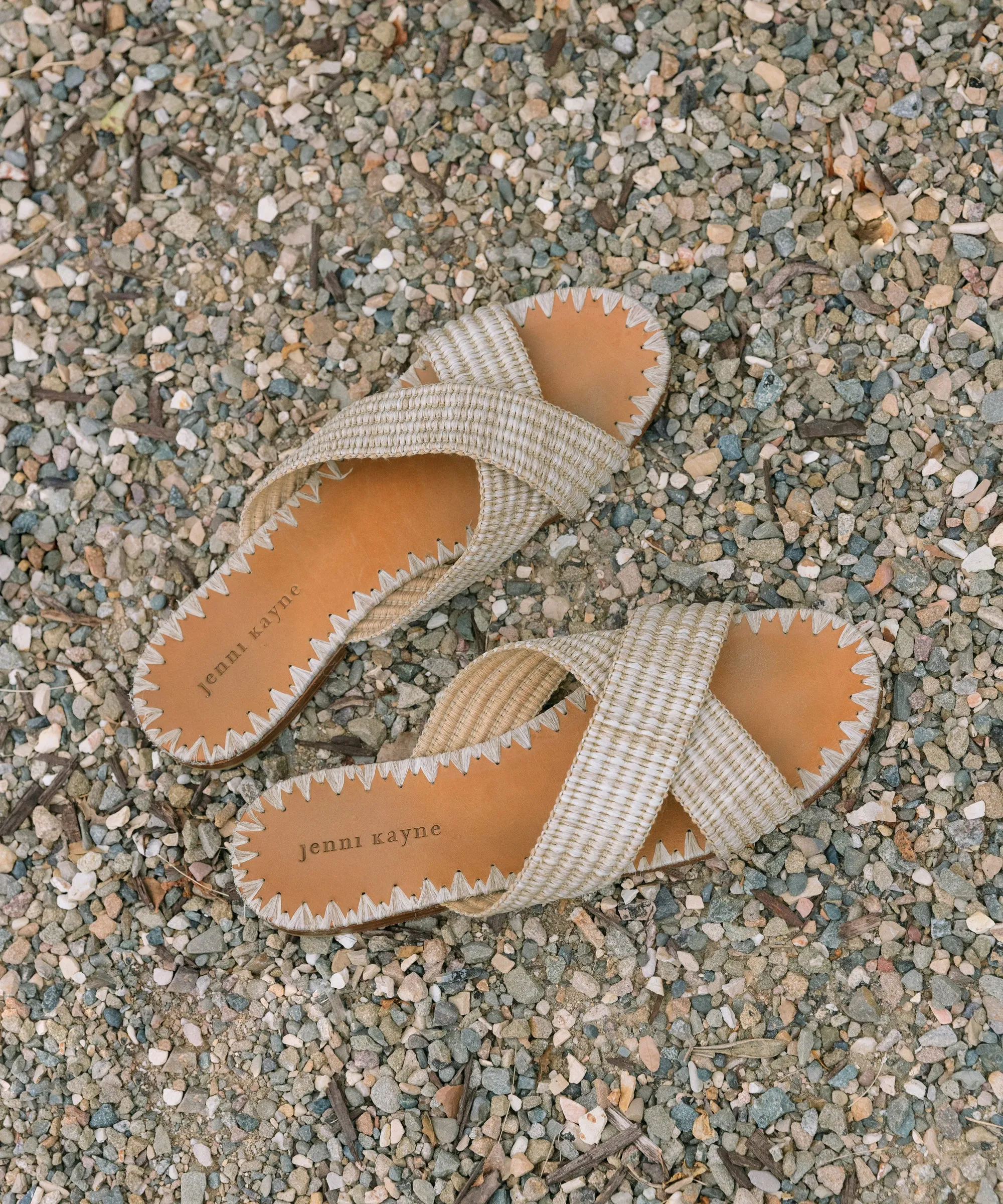 Raffia Crossover Sandal