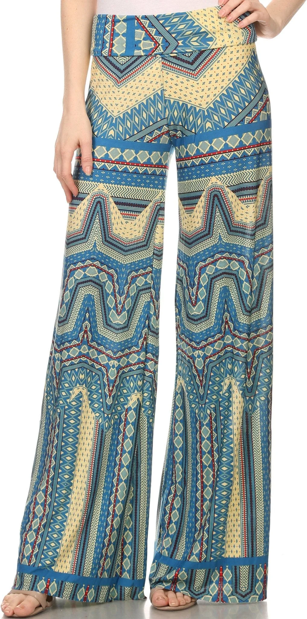 Sakkas Mikaela Spring / Summer Print Wide Leg Spandex Palazzo Pant