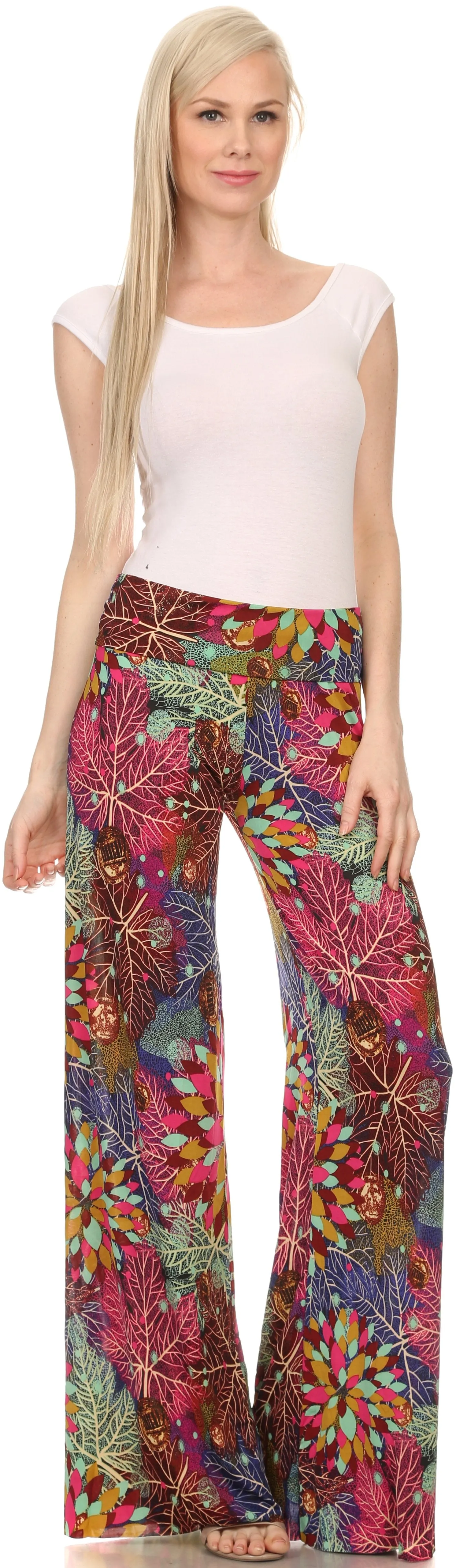 Sakkas Mikaela Spring / Summer Print Wide Leg Spandex Palazzo Pant