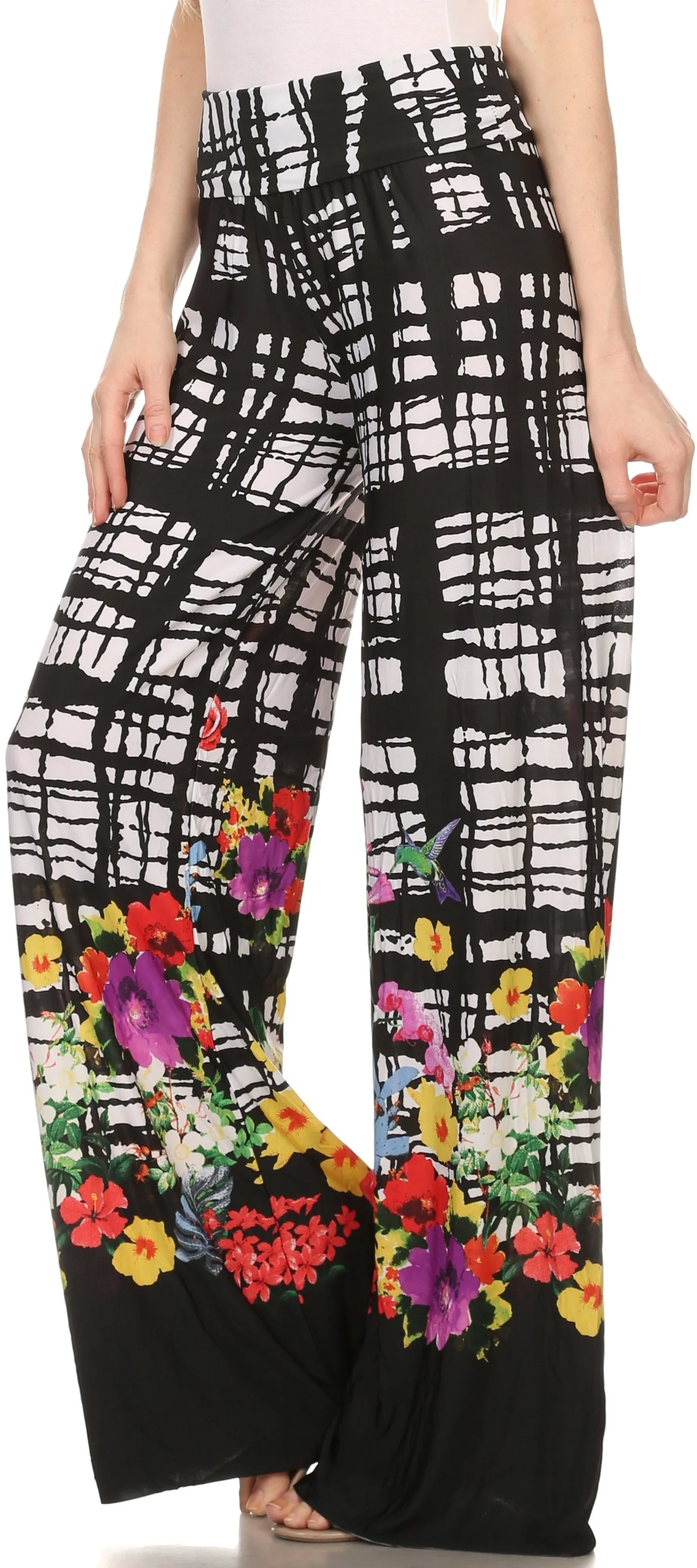 Sakkas Mikaela Spring / Summer Print Wide Leg Spandex Palazzo Pant