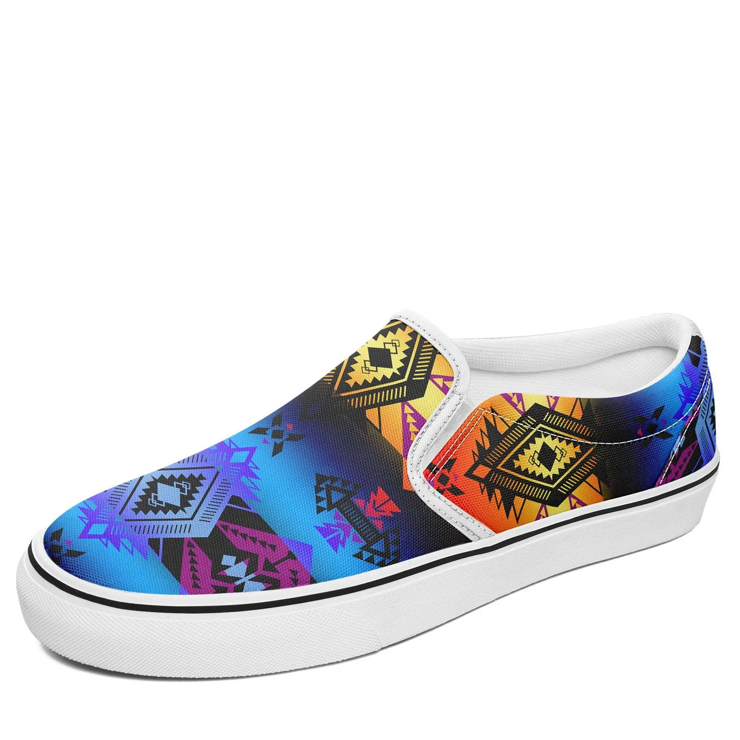 Sovereign Nation Sunset Otoyimm Kid's Canvas Slip On Shoes