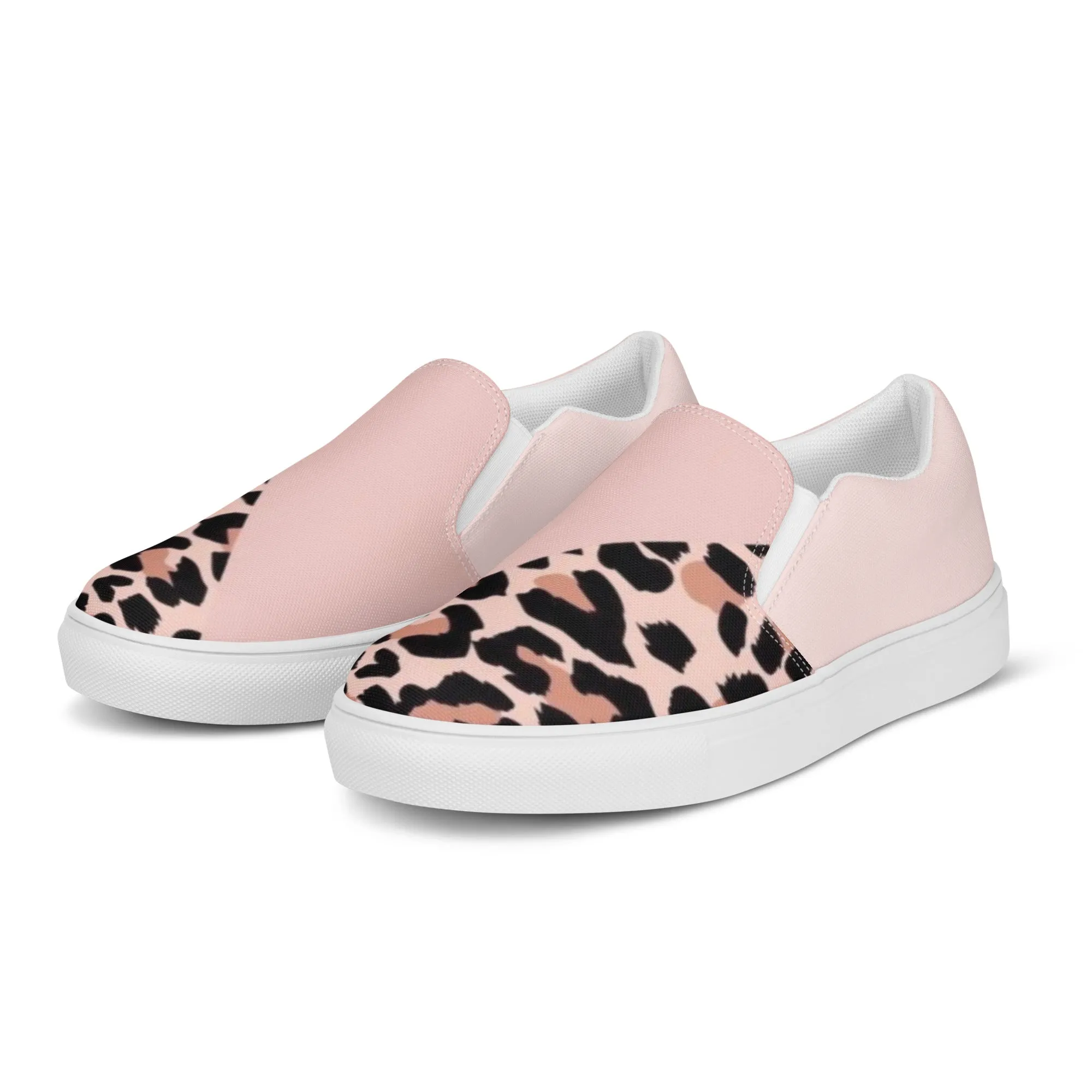 TCB Pink Leopard slip on shoes