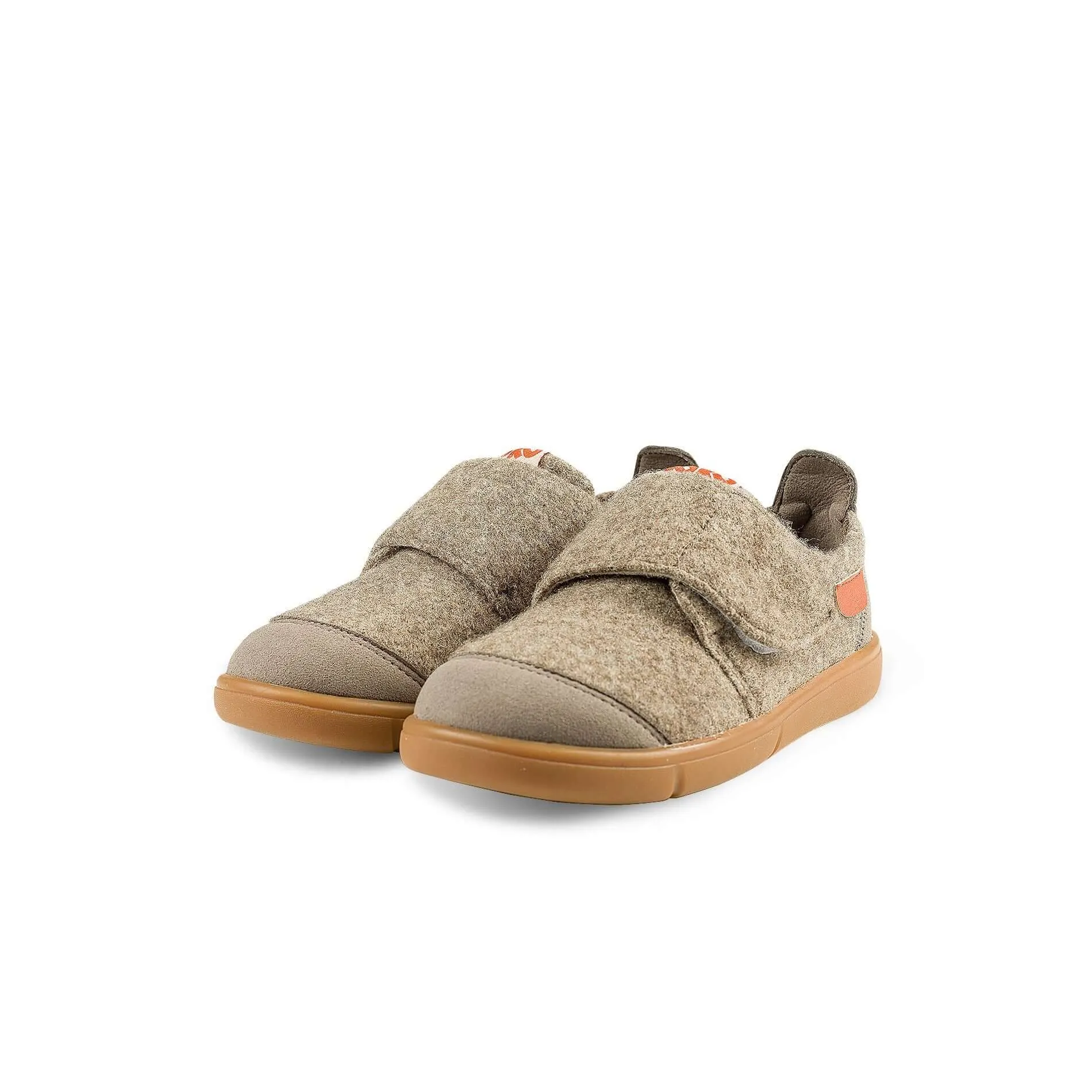 Warm Soul Wool Fleece Soft Sole Anti-slip Kids Khaki Indoor School Shoes