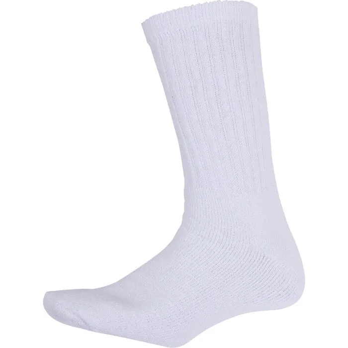 White - Athletic Crew Socks Pair - USA Made